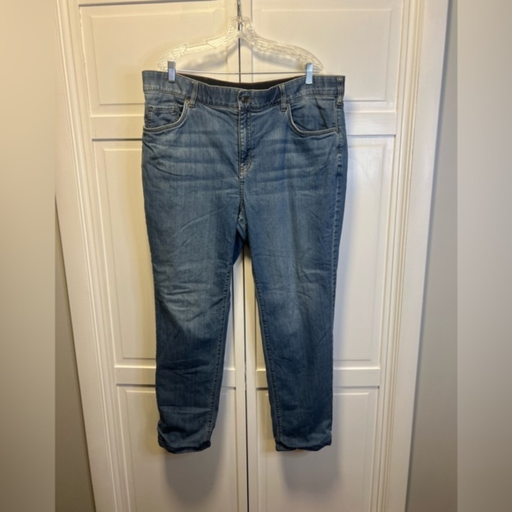 Eddie Bauer Flannel Lined Boyfriend Mid-Rise Straight Jeans Size Women’s 18W
